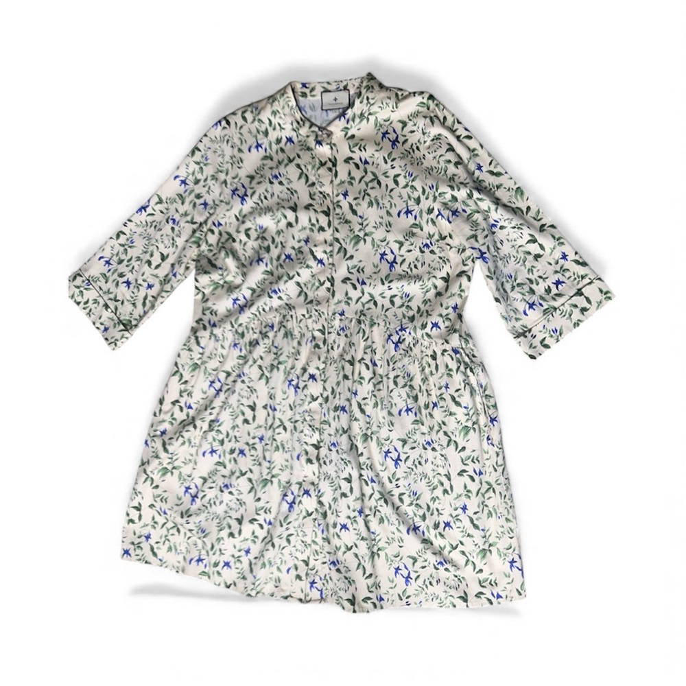 Tuckernuck White and Blue Floral Garment